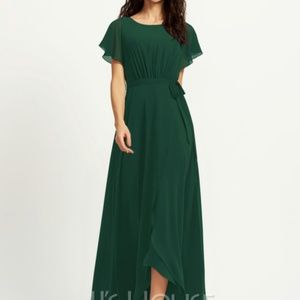 JJs House Aline Asymmetrical Chiffon Bridesmaid Dress